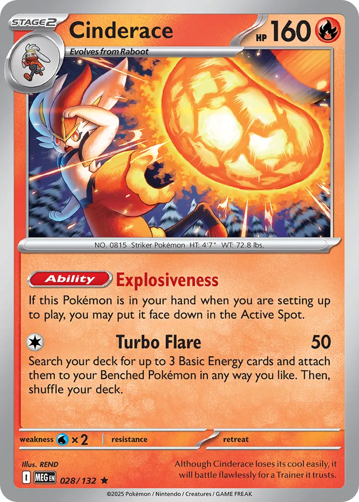Cinderace 028 — Play! Pokémon Prize Pack Series Eight (English Pokémon TCG card)