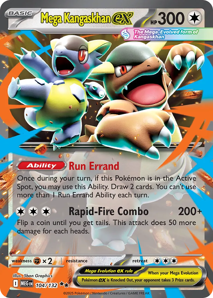 Mega Kangaskhan ex 104 — Play! Pokémon Prize Pack Series Eight (English Pokémon TCG card)