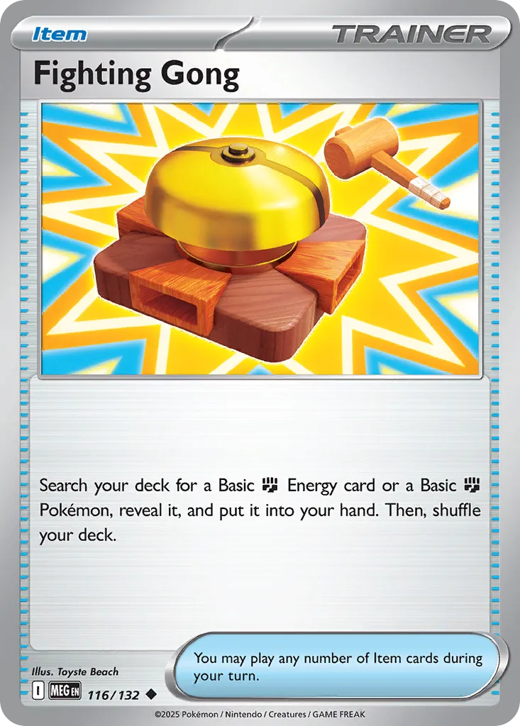 Fighting Gong 116 — Play! Pokémon Prize Pack Series Eight (English Pokémon TCG card)