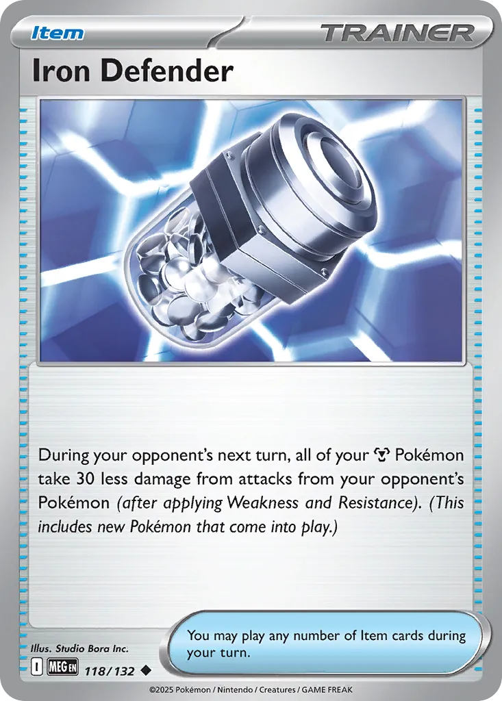Iron Defender 118 — Play! Pokémon Prize Pack Series Eight (English Pokémon TCG card)
