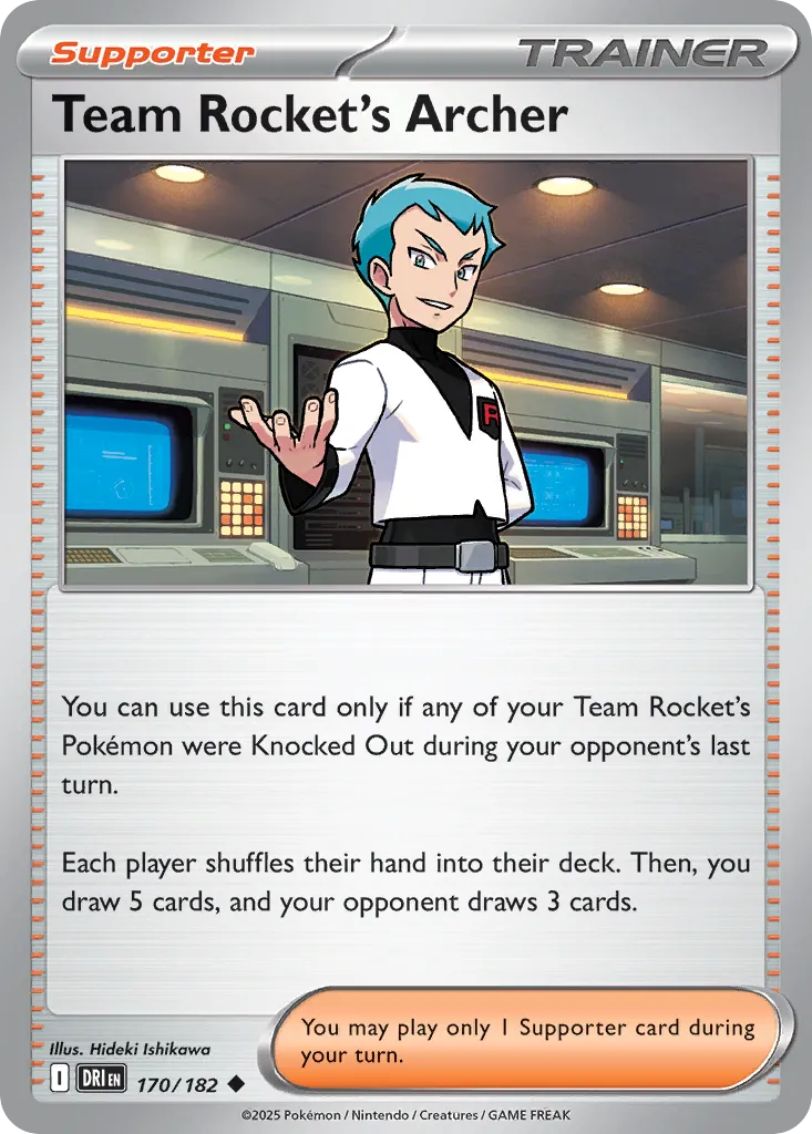 Team Rocket's Archer 170 — Play! Pokémon Prize Pack Series Eight (English Pokémon TCG card)
