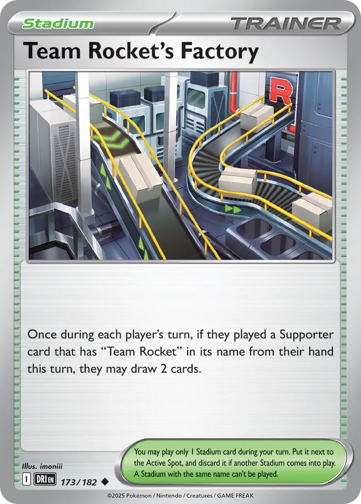 Team Rocket's Factory 173 — Play! Pokémon Prize Pack Series Eight (English Pokémon TCG card)
