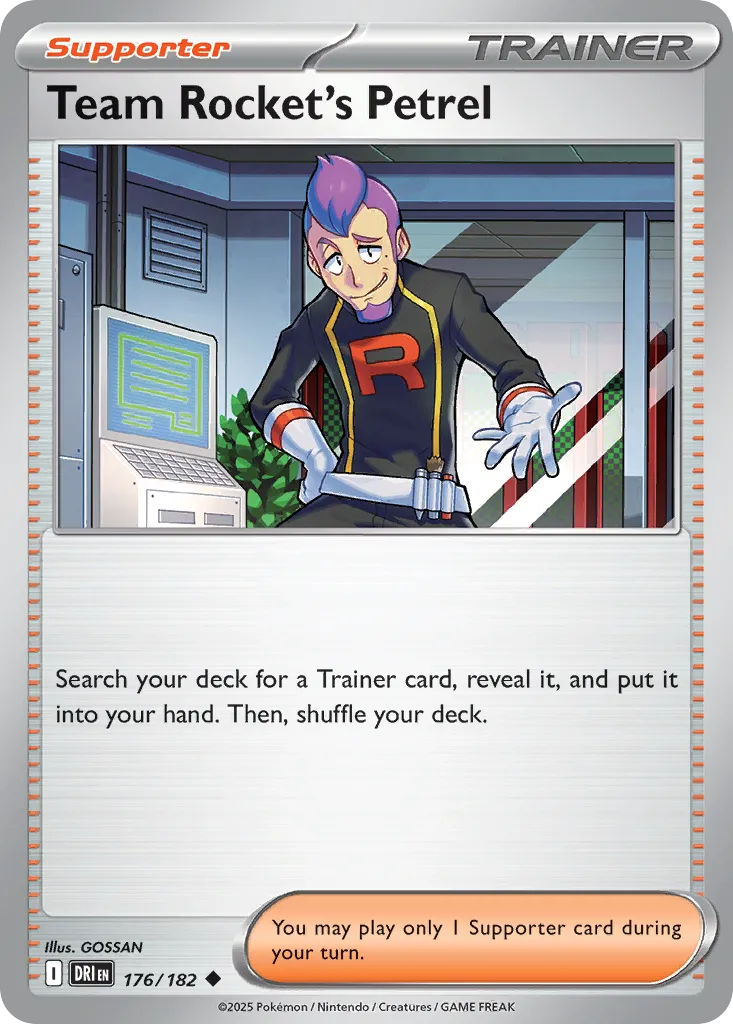 Team Rocket's Petrel 176 — Play! Pokémon Prize Pack Series Eight (English Pokémon TCG card)