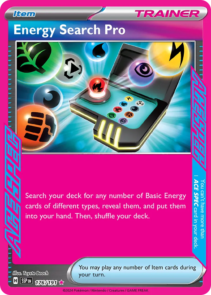 Energy Search Pro 176 — Play! Pokémon Prize Pack Series Eight (English Pokémon TCG card)
