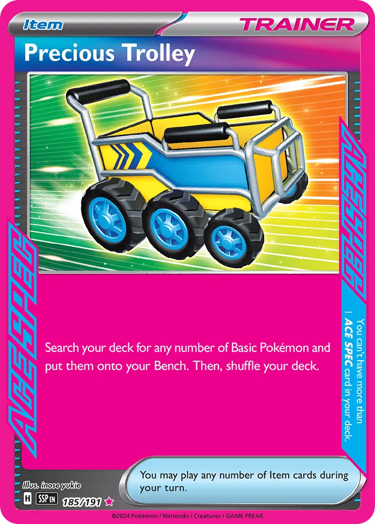 Precious Trolley 185 — Play! Pokémon Prize Pack Series Eight (English Pokémon TCG card)