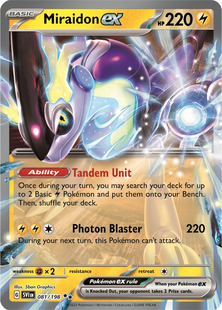 Miraidon ex 081 — Play! Pokémon Prize Pack Series Five (English Pokémon TCG card)