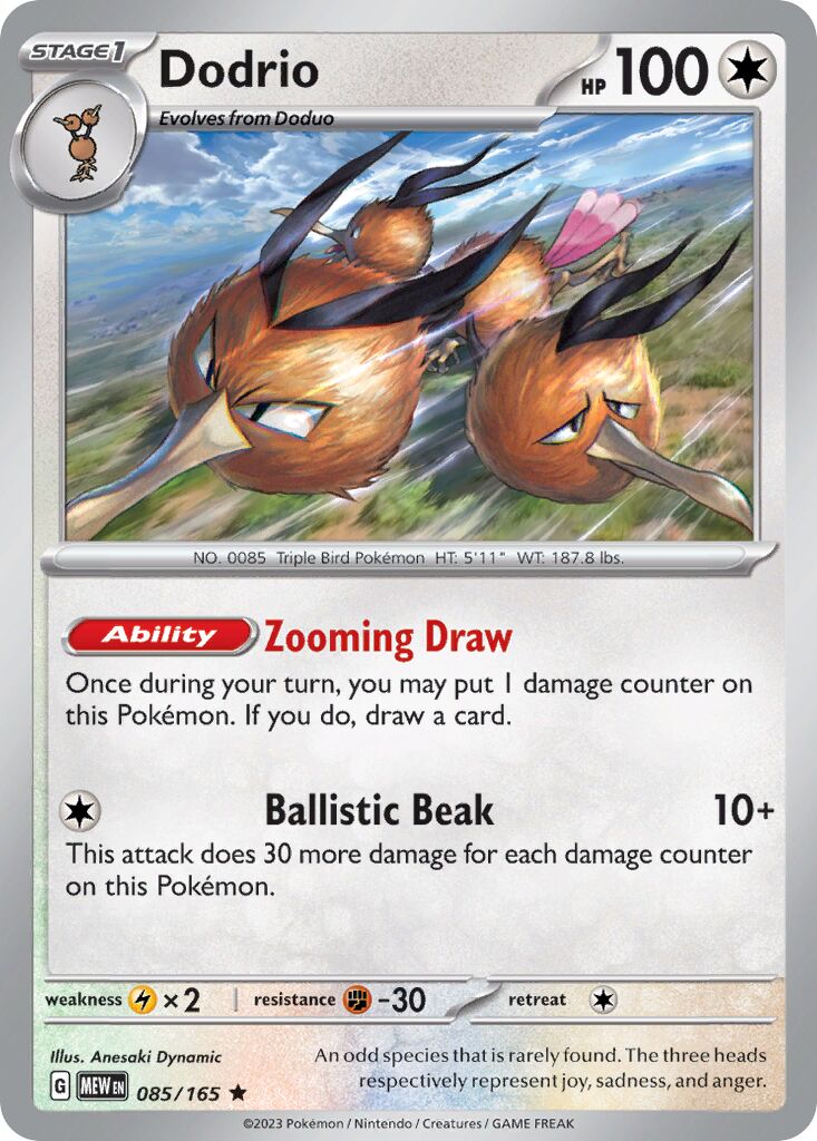 Dodrio 085 — Play! Pokémon Prize Pack Series Five (English Pokémon TCG card)