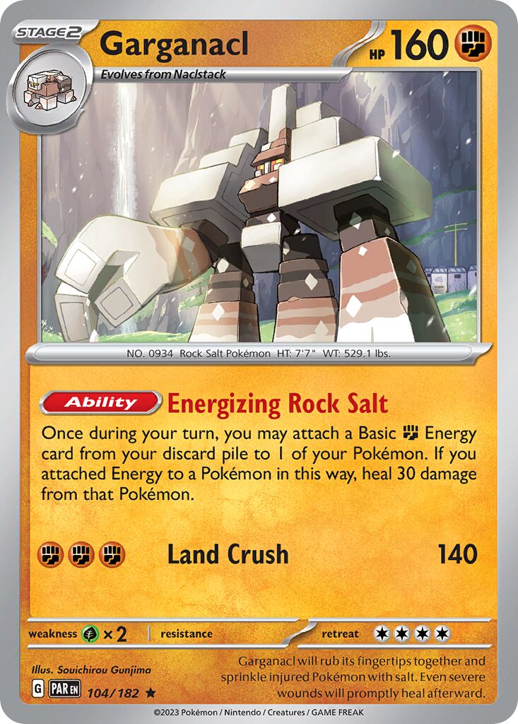 Garganacl 104 — Play! Pokémon Prize Pack Series Five (English Pokémon TCG card)