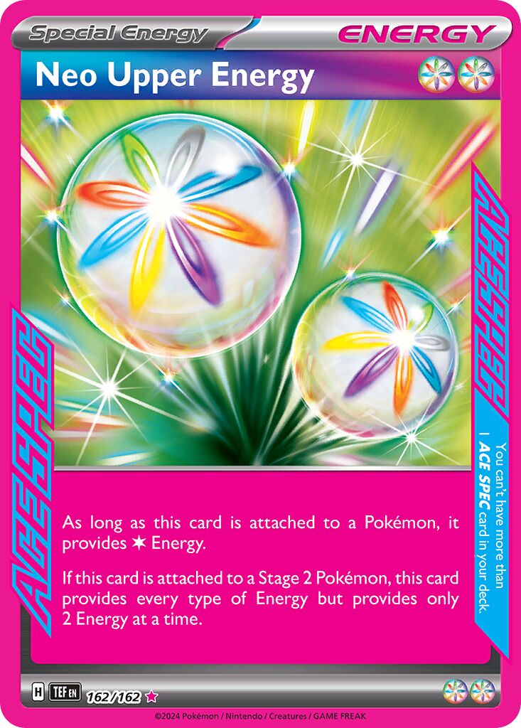 Neo Upper Energy 162 — Play! Pokémon Prize Pack Series Five (English Pokémon TCG card)