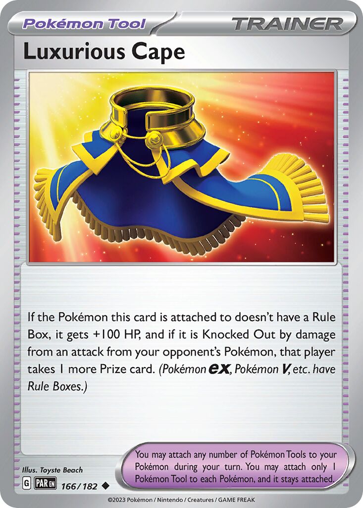 Luxurious Cape 166 — Play! Pokémon Prize Pack Series Five (English Pokémon TCG card)