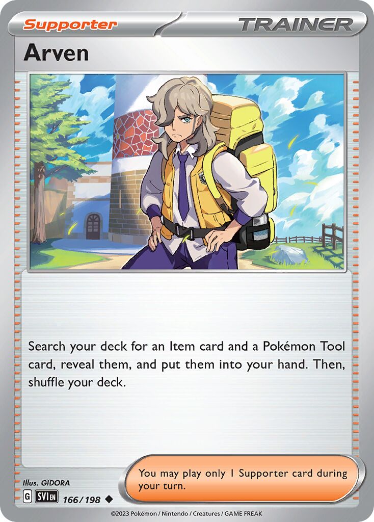 Arven 166 — Play! Pokémon Prize Pack Series Five (English Pokémon TCG card)