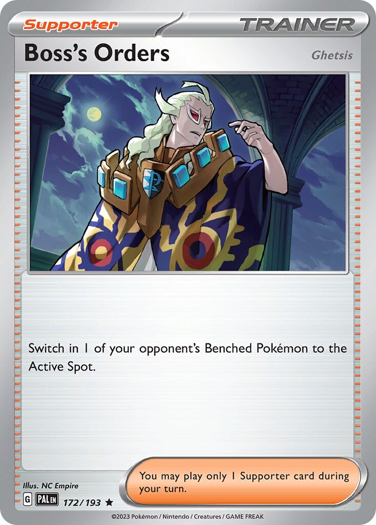 Boss's Orders 172 — Play! Pokémon Prize Pack Series Five (English Pokémon TCG card)