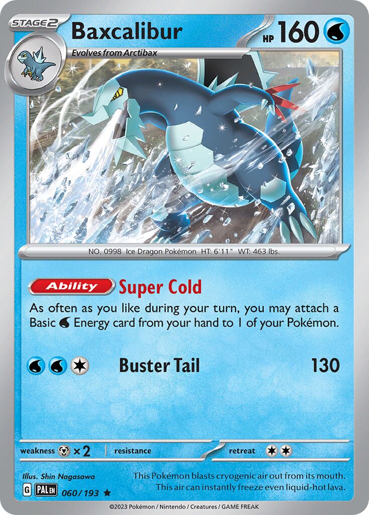 Baxcalibur 060 — Play! Pokémon Prize Pack Series Four (English Pokémon TCG card)
