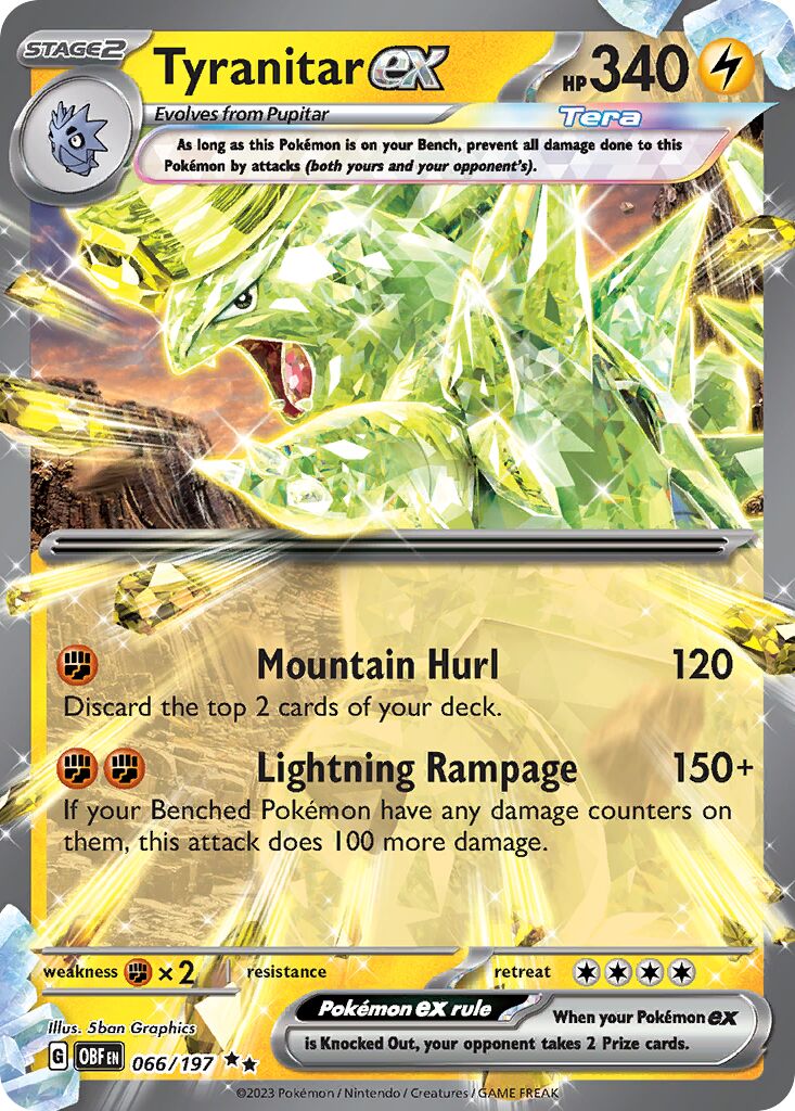 Tyranitar ex 066 — Play! Pokémon Prize Pack Series Four (English Pokémon TCG card)