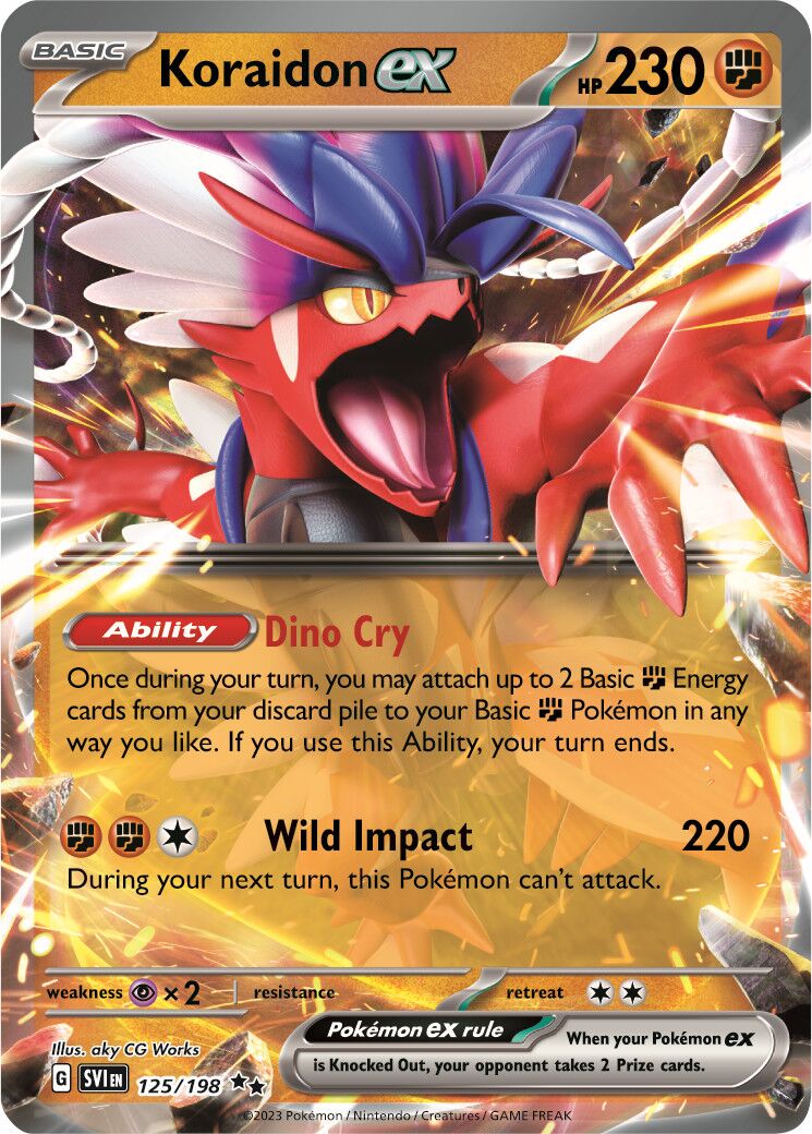 Koraidon ex 125 — Play! Pokémon Prize Pack Series Four (English Pokémon TCG card)