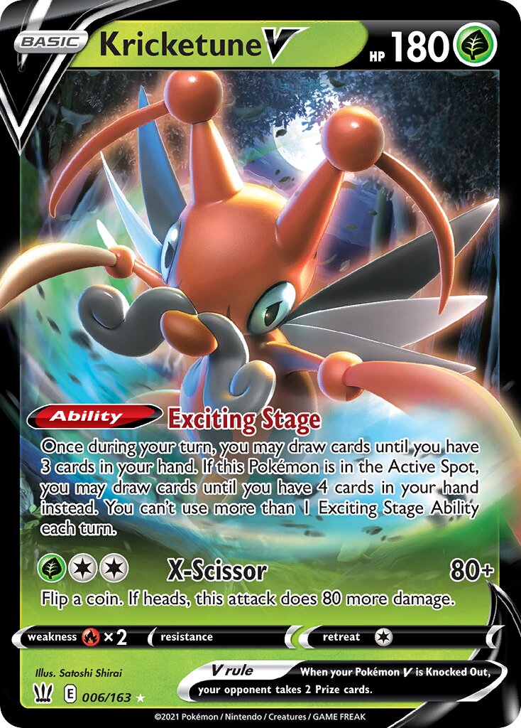 Kricketune V 006 — Play! Pokémon Prize Pack Series One (English Pokémon TCG card)