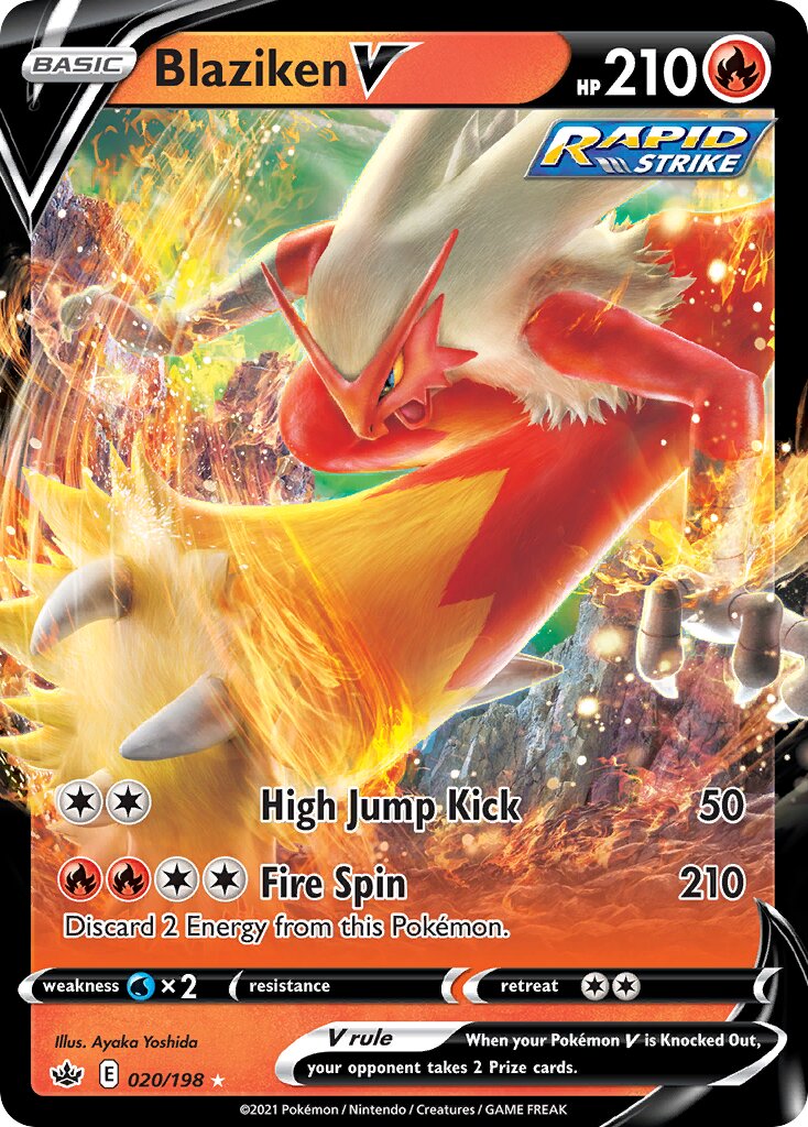 Blaziken V 020 — Play! Pokémon Prize Pack Series One (English Pokémon TCG card)