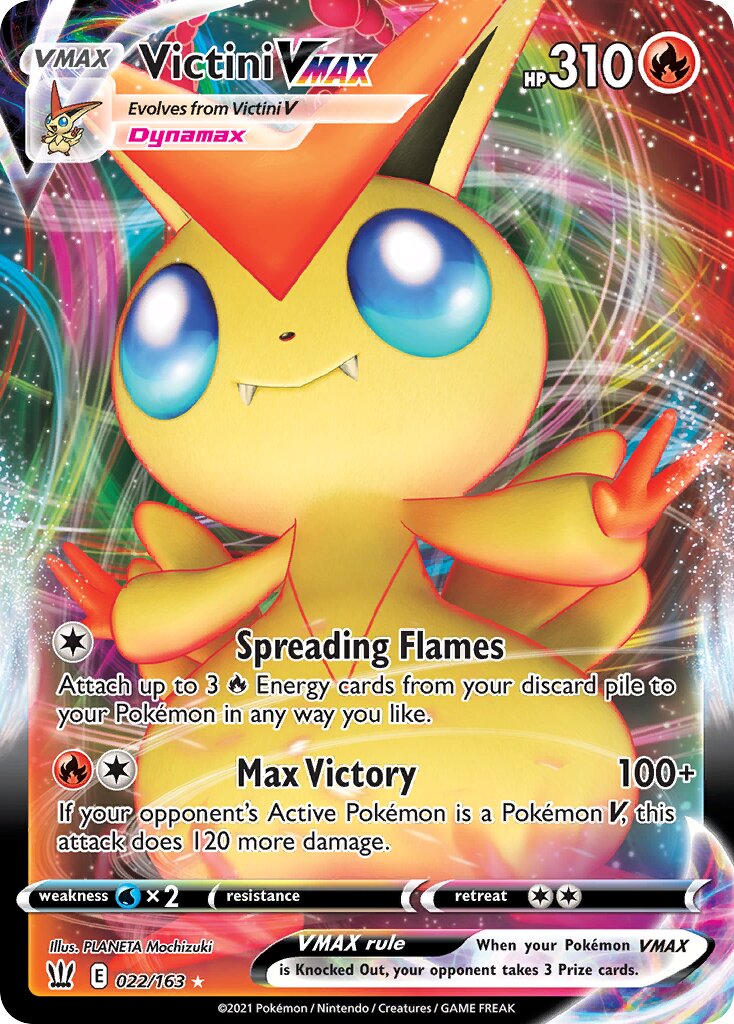 Victini VMAX 022 — Play! Pokémon Prize Pack Series One (English Pokémon TCG card)