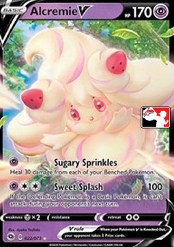 Alcremie V 022 — Play! Pokémon Prize Pack Series One (English Pokémon TCG card)