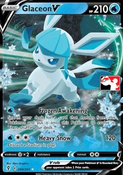 Glaceon V 040 — Play! Pokémon Prize Pack Series One (English Pokémon TCG card)
