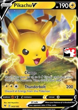 Pikachu V 043 — Play! Pokémon Prize Pack Series One (English Pokémon TCG card)
