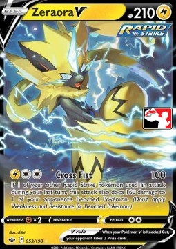Zeraora V 053 — Play! Pokémon Prize Pack Series One (English Pokémon TCG card)