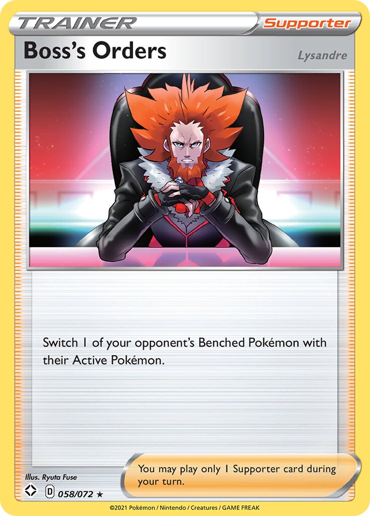 Boss's Orders 058 — Play! Pokémon Prize Pack Series One (English Pokémon TCG card)