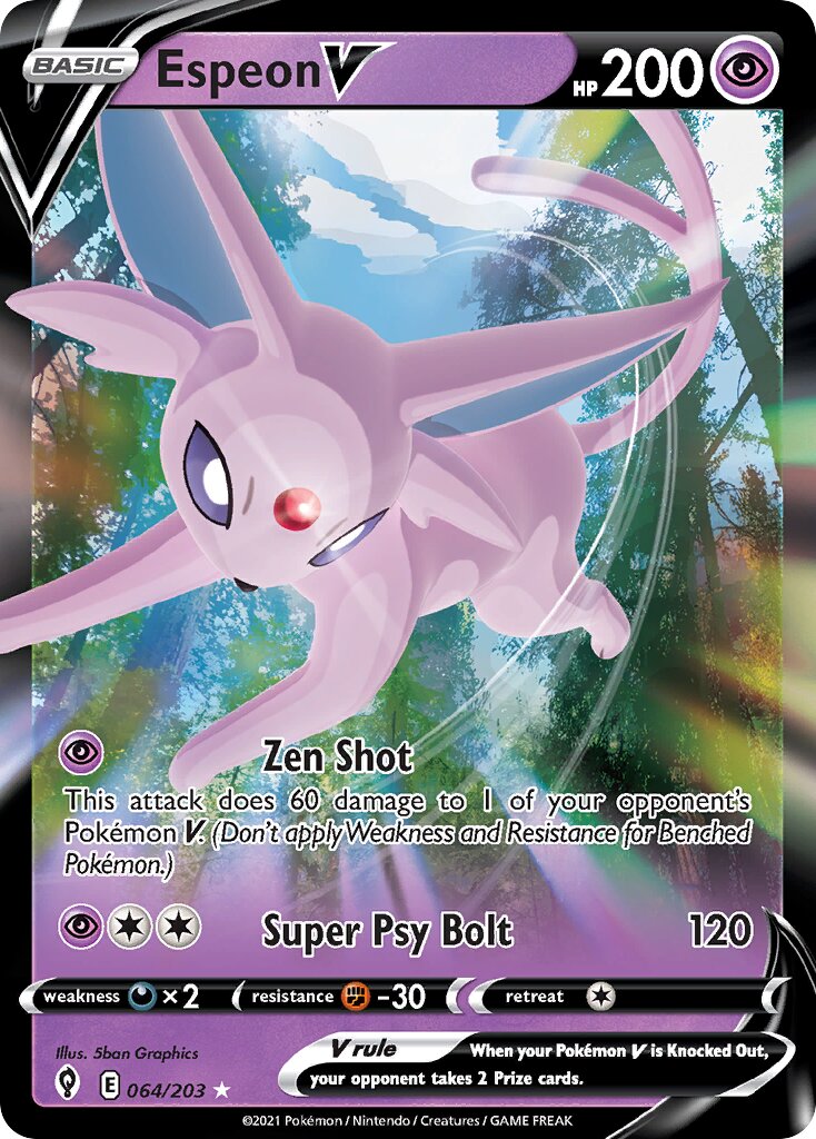 Espeon V 064 — Play! Pokémon Prize Pack Series One (English Pokémon TCG card)