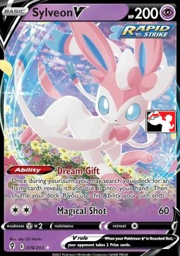 Sylveon V 074 — Play! Pokémon Prize Pack Series One (English Pokémon TCG card)