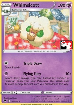 Whimsicott 076 — Play! Pokémon Prize Pack Series One (English Pokémon TCG card)