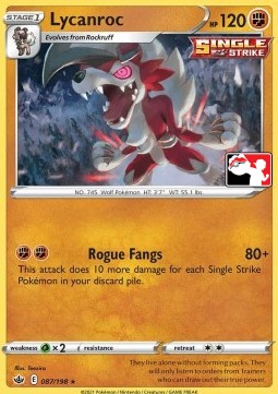 Lycanroc 087 — Play! Pokémon Prize Pack Series One (English Pokémon TCG card)
