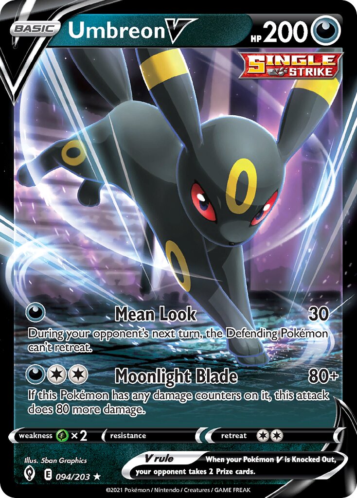 Umbreon V 094 — Play! Pokémon Prize Pack Series One (English Pokémon TCG card)