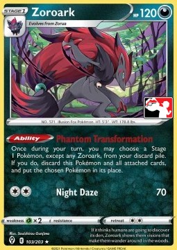 Zoroark 103 — Play! Pokémon Prize Pack Series One (English Pokémon TCG card)