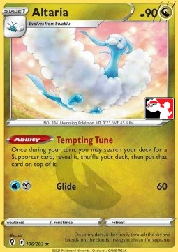 Altaria 106 — Play! Pokémon Prize Pack Series One (English Pokémon TCG card)