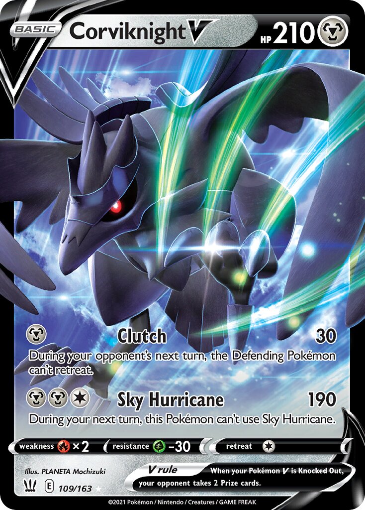 Corviknight V 109 — Play! Pokémon Prize Pack Series One (English Pokémon TCG card)