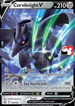 Corviknight V 109 — Play! Pokémon Prize Pack Series One (English Pokémon TCG card)