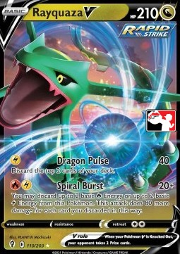 Rayquaza V 110 — Play! Pokémon Prize Pack Series One (English Pokémon TCG card)