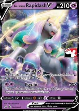 Galarian Rapidash V 111 — Play! Pokémon Prize Pack Series One (English Pokémon TCG card)