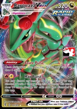 Rayquaza VMAX 111 — Play! Pokémon Prize Pack Series One (English Pokémon TCG card)