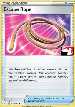 Escape Rope 125 — Play! Pokémon Prize Pack Series One (English Pokémon TCG card)