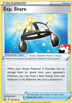 Exp. Share 126 — Play! Pokémon Prize Pack Series One (English Pokémon TCG card)