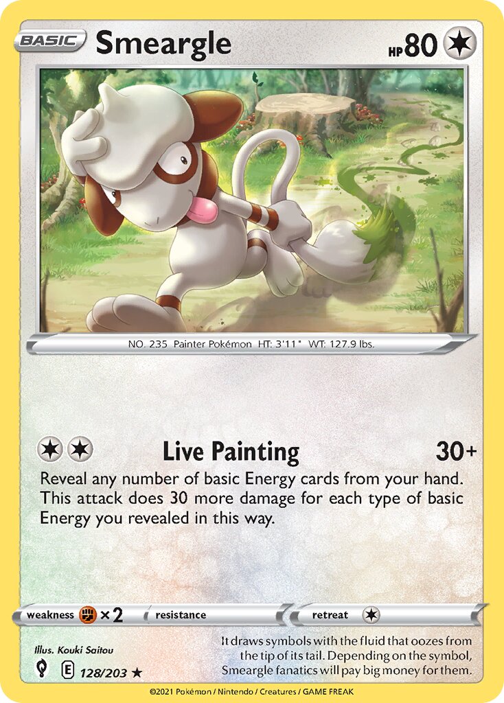 Smeargle 128 — Play! Pokémon Prize Pack Series One (English Pokémon TCG card)