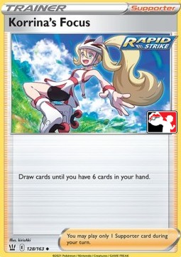 Korrina's Focus 128 — Play! Pokémon Prize Pack Series One (English Pokémon TCG card)