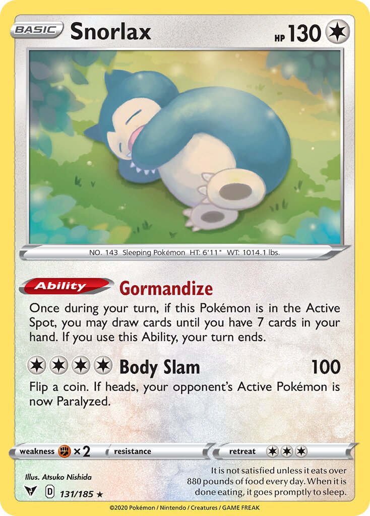 Snorlax 131 — Play! Pokémon Prize Pack Series One (English Pokémon TCG card)
