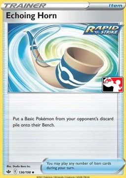 Echoing Horn 136 — Play! Pokémon Prize Pack Series One (English Pokémon TCG card)