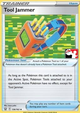 Tool Jammer 136 — Play! Pokémon Prize Pack Series One (English Pokémon TCG card)