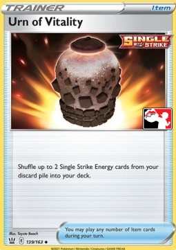 Urn of Vitality 139 — Play! Pokémon Prize Pack Series One (English Pokémon TCG card)