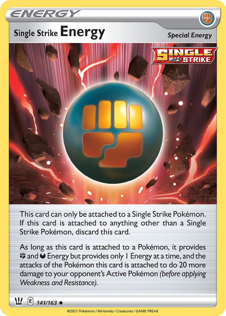 Single Strike Energy 141 — Play! Pokémon Prize Pack Series One (English Pokémon TCG card)