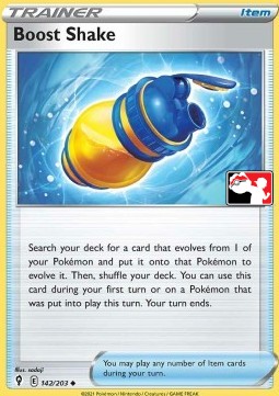 Boost Shake 142 — Play! Pokémon Prize Pack Series One (English Pokémon TCG card)