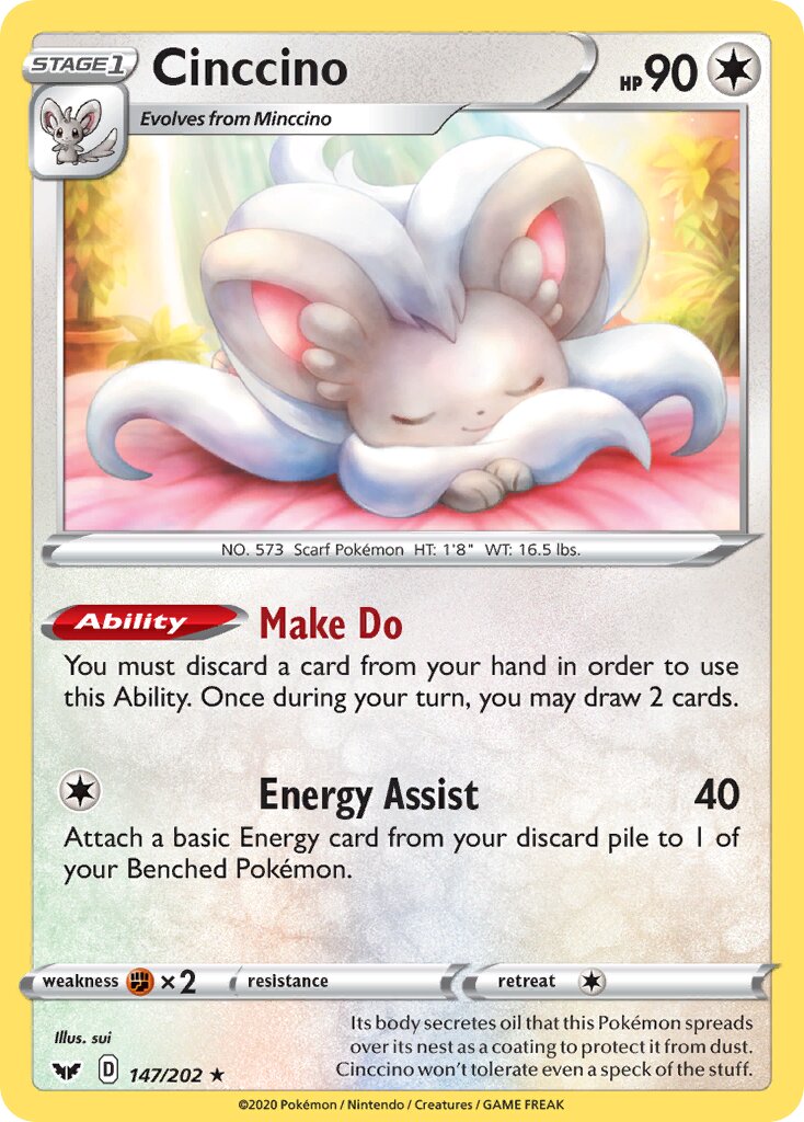 Cinccino 147 — Play! Pokémon Prize Pack Series One (English Pokémon TCG card)